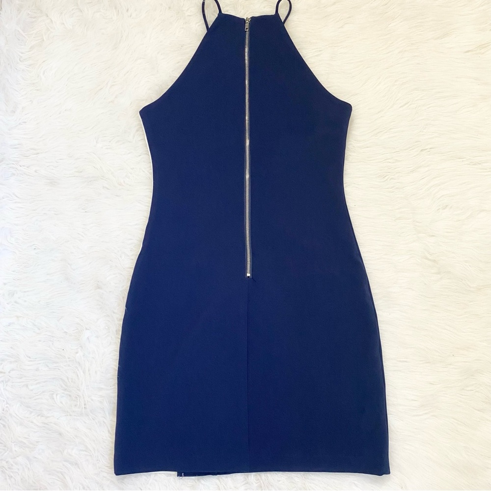 PARKER Navy Blue Lace Up Dress - Picture 2 of 10